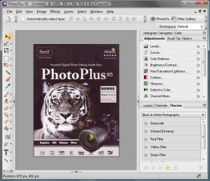 Serif PhotoPlus X5 screen shot